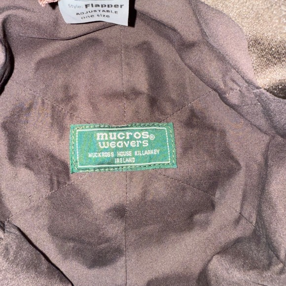 Mucros Weavers Irish Tweed Flapper Hat Plaid Pink Brown Adjustable One Size - Picture 6 of 8